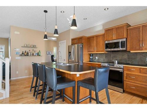 67 Elgin View Se, Calgary, AB - Indoor Photo Showing Kitchen With Stainless Steel Kitchen With Double Sink