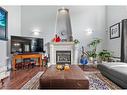 73 Weston Way Sw, Calgary, AB  - Indoor Photo Showing Living Room With Fireplace 