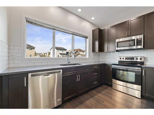 80 Copperpond Parade Se, Calgary, AB - Indoor Photo Showing Kitchen With Stainless Steel Kitchen With Upgraded Kitchen