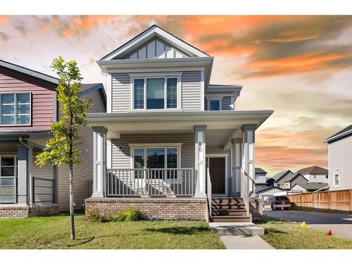 80 Copperpond Parade Se, Calgary, AB - Outdoor With Deck Patio Veranda With Facade