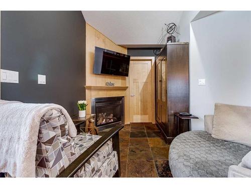 40303 Range Road 222, Rural Lacombe County, AB - Indoor Photo Showing Bedroom With Fireplace