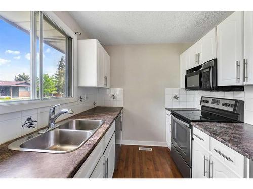 15 Falworth Place Ne, Calgary, AB - Indoor Photo Showing Kitchen With Double Sink