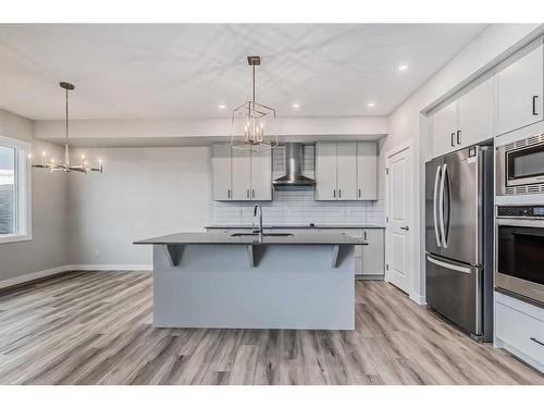 158 Aquila Way Nw, Calgary, AB - Indoor Photo Showing Kitchen With Stainless Steel Kitchen With Upgraded Kitchen