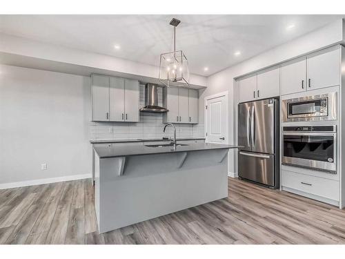 158 Aquila Way Nw, Calgary, AB - Indoor Photo Showing Kitchen With Stainless Steel Kitchen With Upgraded Kitchen