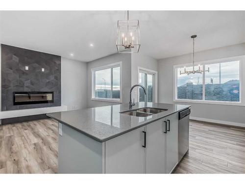 158 Aquila Way Nw, Calgary, AB - Indoor Photo Showing Kitchen With Double Sink