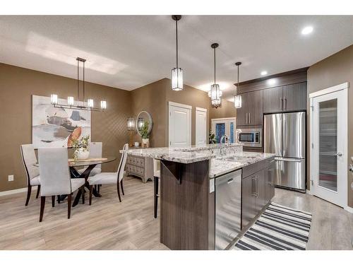 110 Cranford Close Se, Calgary, AB - Indoor Photo Showing Kitchen With Stainless Steel Kitchen With Upgraded Kitchen