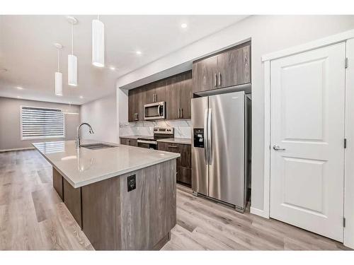 1108 Mahogany Boulevard Se, Calgary, AB - Indoor Photo Showing Kitchen With Stainless Steel Kitchen With Upgraded Kitchen