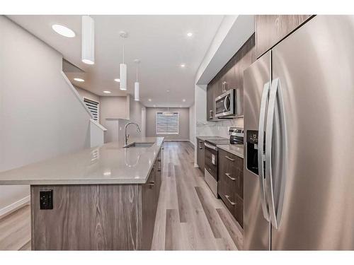 1108 Mahogany Boulevard Se, Calgary, AB - Indoor Photo Showing Kitchen With Stainless Steel Kitchen With Upgraded Kitchen