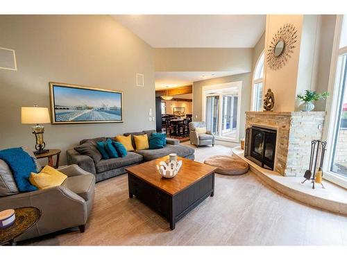 51 Country Lane Terrace, Rural Rocky View County, AB - Indoor Photo Showing Living Room With Fireplace