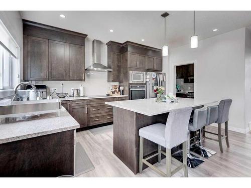 61 Saddlestone Park Ne, Calgary, AB - Indoor Photo Showing Kitchen With Upgraded Kitchen