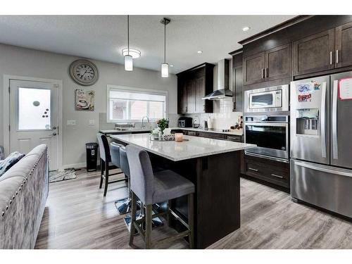 61 Saddlestone Park Ne, Calgary, AB - Indoor Photo Showing Kitchen With Upgraded Kitchen