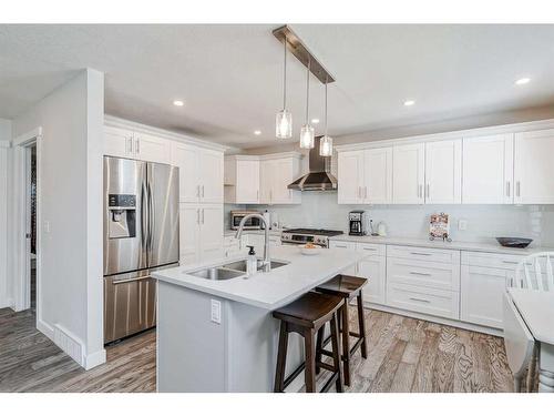 164 Falchurch Road Ne, Calgary, AB - Indoor Photo Showing Kitchen With Double Sink With Upgraded Kitchen