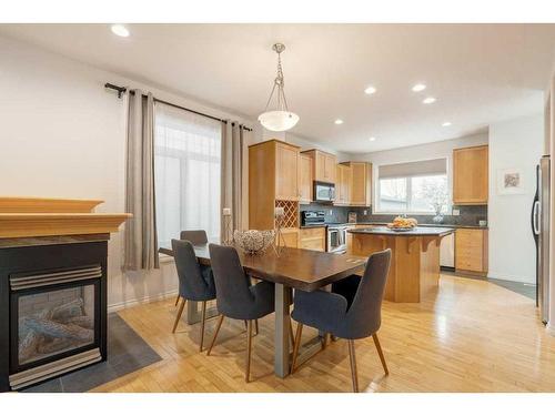 2805 4 Avenue Nw, Calgary, AB - Indoor Photo Showing Dining Room With Fireplace