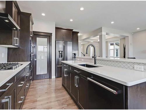 116 Cranarch Crescent Se, Calgary, AB - Indoor Photo Showing Kitchen With Stainless Steel Kitchen With Upgraded Kitchen