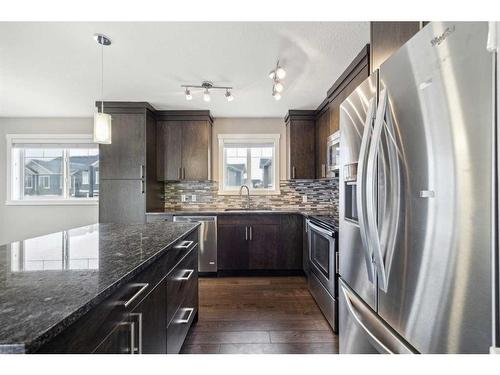 907 Evanston Manor Nw, Calgary, AB - Indoor Photo Showing Kitchen With Stainless Steel Kitchen With Upgraded Kitchen