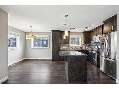 907 Evanston Manor Nw, Calgary, AB - Indoor Photo Showing Kitchen With Stainless Steel Kitchen With Upgraded Kitchen