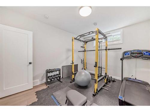 216 Masters Crescent Se, Calgary, AB - Indoor Photo Showing Gym Room