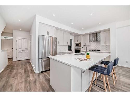 216 Masters Crescent Se, Calgary, AB - Indoor Photo Showing Kitchen With Stainless Steel Kitchen With Upgraded Kitchen