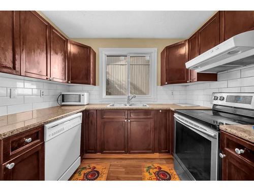 63 Whitnel Close Ne, Calgary, AB - Indoor Photo Showing Kitchen With Double Sink