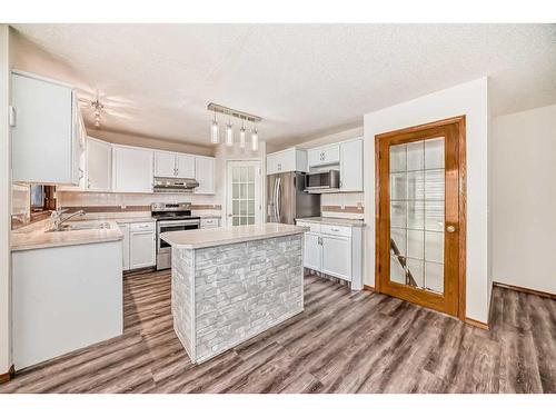 105 Coral Sands Terrace Ne, Calgary, AB - Indoor Photo Showing Kitchen With Double Sink