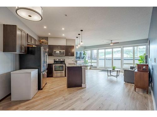 213-1899 45 Street Nw, Calgary, AB - Indoor Photo Showing Kitchen With Stainless Steel Kitchen