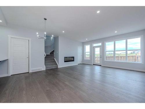 161 Homestead Terrace Ne, Calgary, AB - Indoor Photo Showing Living Room With Fireplace