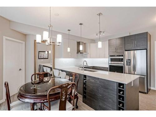 605-122 Mahogany Centre Se, Calgary, AB - Indoor Photo Showing Kitchen With Stainless Steel Kitchen With Upgraded Kitchen