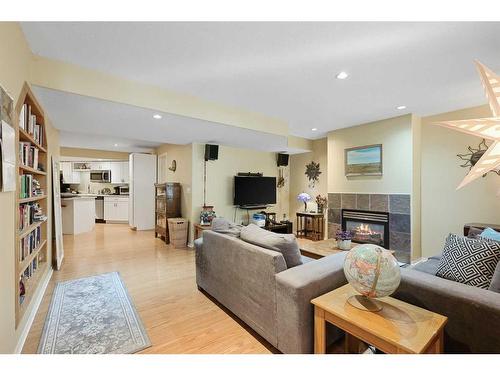 8 Mt Douglas Circle Se, Calgary, AB - Indoor Photo Showing Living Room With Fireplace