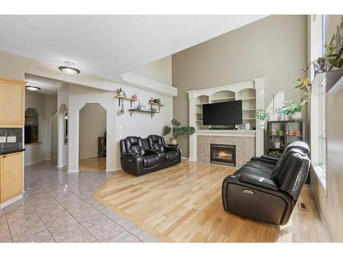 8 Mt Douglas Circle Se, Calgary, AB - Indoor With Fireplace