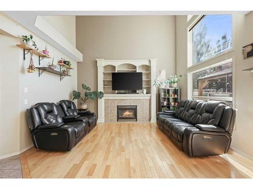 8 Mt Douglas Circle Se, Calgary, AB - Indoor Photo Showing Living Room With Fireplace