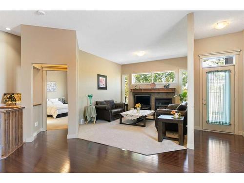 129 Royal Oak Heath Nw, Calgary, AB - Indoor Photo Showing Living Room With Fireplace