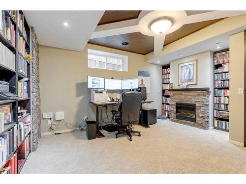 55 Mahogany Rise Se, Calgary, AB - Indoor With Fireplace