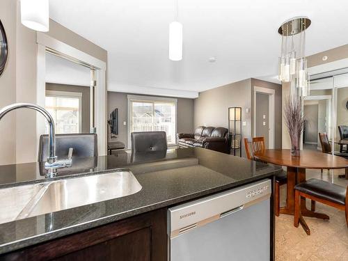 3403-155 Skyview Ranch Way Ne, Calgary, AB - Indoor Photo Showing Kitchen With Double Sink