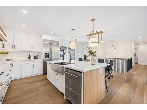 5035 Bulyea Road Nw, Calgary, AB - Indoor Photo Showing Kitchen With Double Sink With Upgraded Kitchen