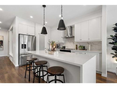 60 Wolf Creek Street Se, Calgary, AB - Indoor Photo Showing Kitchen With Stainless Steel Kitchen With Upgraded Kitchen