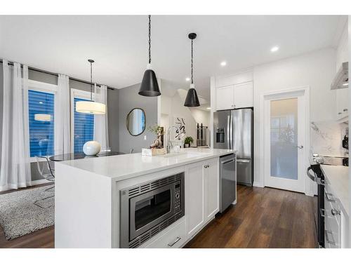 60 Wolf Creek Street Se, Calgary, AB - Indoor Photo Showing Kitchen With Stainless Steel Kitchen With Upgraded Kitchen