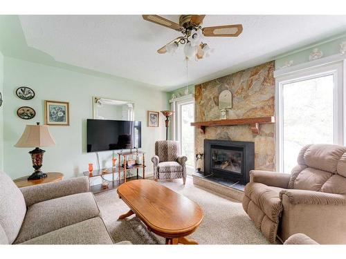 4719 69 Street Nw, Calgary, AB - Indoor Photo Showing Living Room With Fireplace