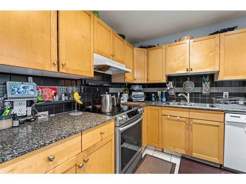 35 Riverbend Drive Se, Calgary, AB - Indoor Photo Showing Kitchen With Double Sink