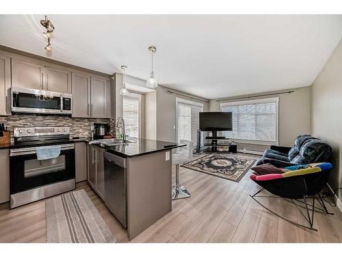 6413-155 Skyview Ranch Way Ne, Calgary, AB - Indoor Photo Showing Kitchen With Upgraded Kitchen