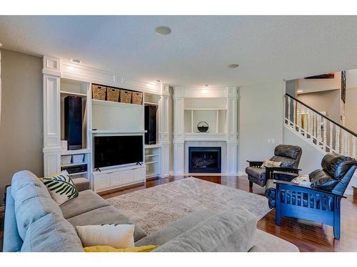 133 Kincora Place Nw, Calgary, AB - Indoor Photo Showing Living Room With Fireplace