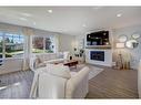 123 Huntchester Crescent Ne, Calgary, AB  - Indoor Photo Showing Living Room With Fireplace 