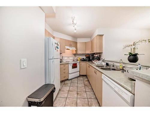 906-1121 6 Avenue Sw, Calgary, AB - Indoor Photo Showing Kitchen With Double Sink