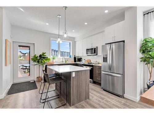 71 Evanscrest Common Nw, Calgary, AB - Indoor Photo Showing Kitchen With Stainless Steel Kitchen With Upgraded Kitchen