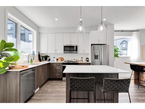 71 Evanscrest Common Nw, Calgary, AB - Indoor Photo Showing Kitchen With Stainless Steel Kitchen With Upgraded Kitchen