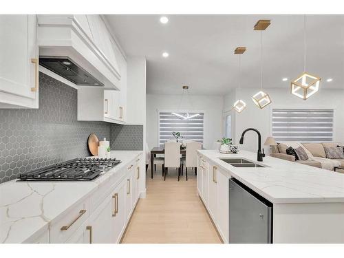 452 Legacy Boulevard Se, Calgary, AB - Indoor Photo Showing Kitchen With Double Sink With Upgraded Kitchen