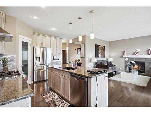 2168 Brightoncrest Green Se, Calgary, AB - Indoor Photo Showing Kitchen With Stainless Steel Kitchen With Upgraded Kitchen