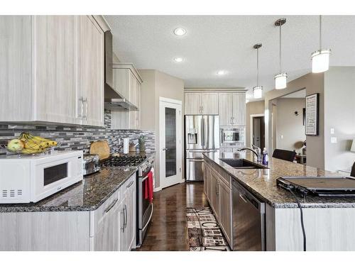 2168 Brightoncrest Green Se, Calgary, AB - Indoor Photo Showing Kitchen With Stainless Steel Kitchen With Upgraded Kitchen