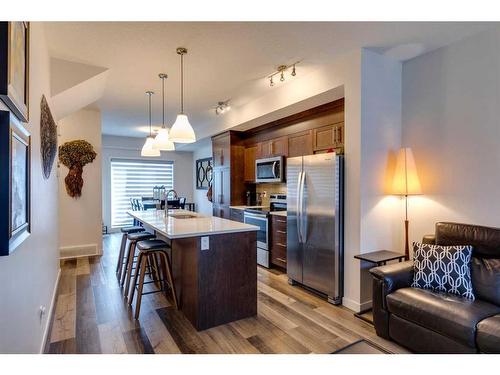 116 Shawnee Common Sw, Calgary, AB - Indoor Photo Showing Kitchen