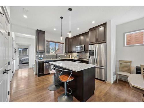 241 Mahogany Parade Se, Calgary, AB - Indoor Photo Showing Kitchen With Stainless Steel Kitchen With Upgraded Kitchen