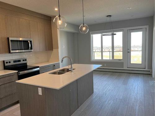 3615-60 Skyview Ranch Road Ne, Calgary, AB - Indoor Photo Showing Kitchen With Double Sink With Upgraded Kitchen